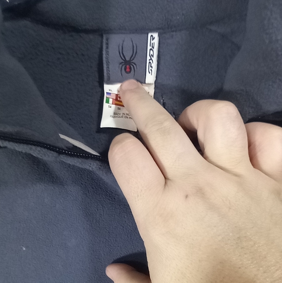 Spyder Charcoal Gray Black Colorblock Fleece Full-zip Jacket Size XL - Picture 2 of 9